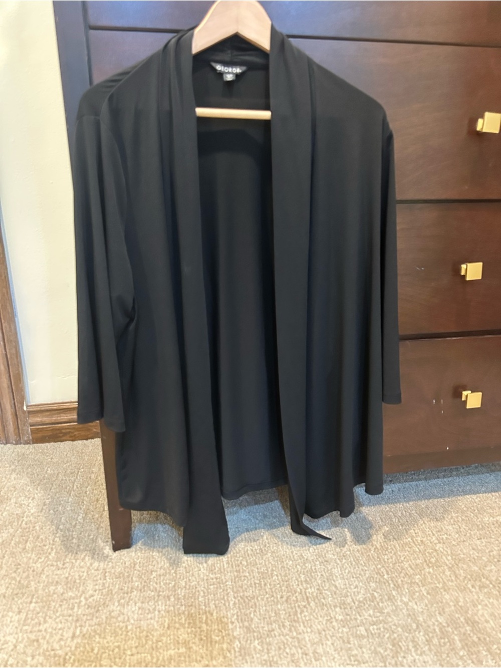 George Black Open-Front Cardigan Jacket
